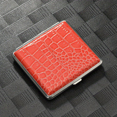 Crocodile Pattern Leather Cigarette Box For Men