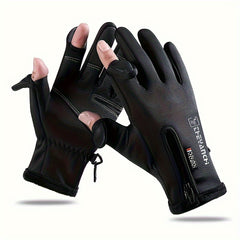 Men's Winter Cycling Gloves Waterproof Touch Screen Warm Sports Fishing