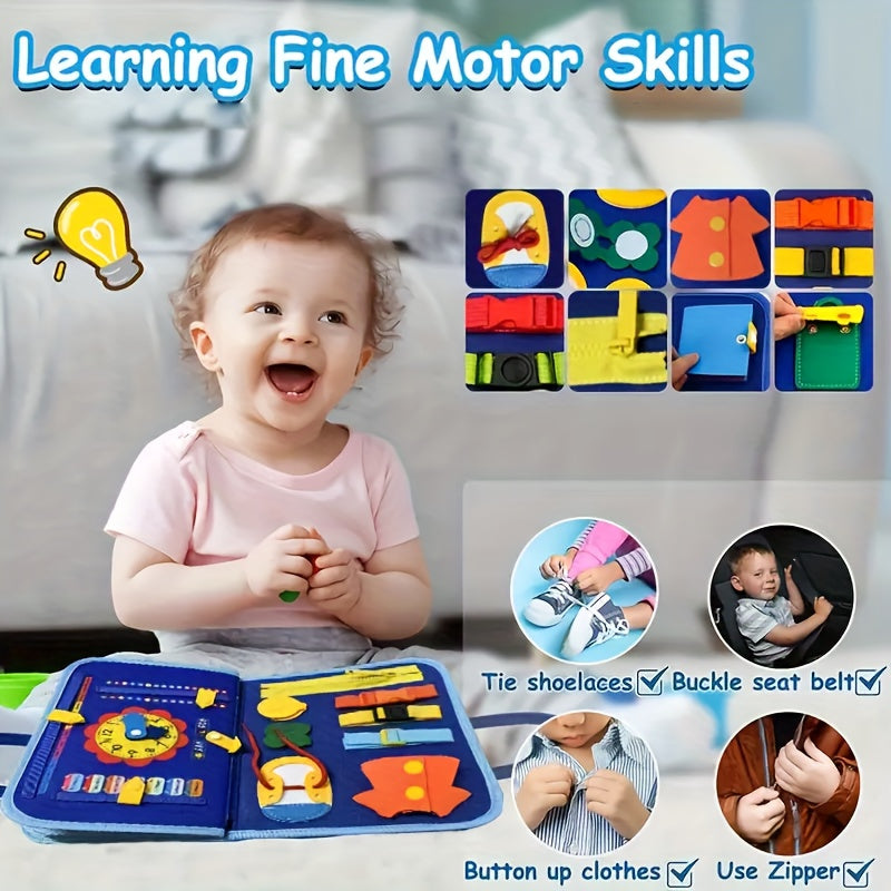 HOTMIR Space Busy Board Toy Felt Sensory Travel Puzzle
