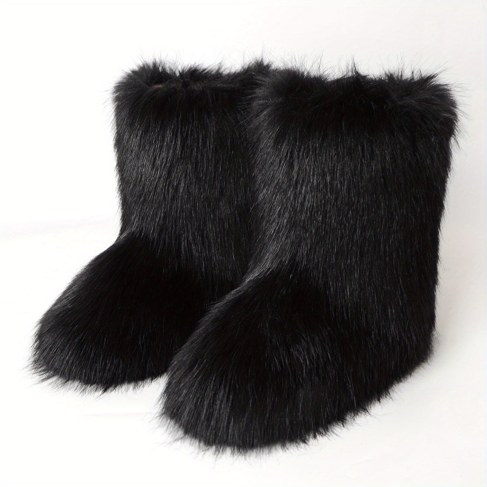 Women's Plush Lined Slip-On Faux Fur Winter Boots
