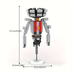 Mecha Toilet Cartoon Figure Block Model MOC Red Accents Perfect Gift for Fans