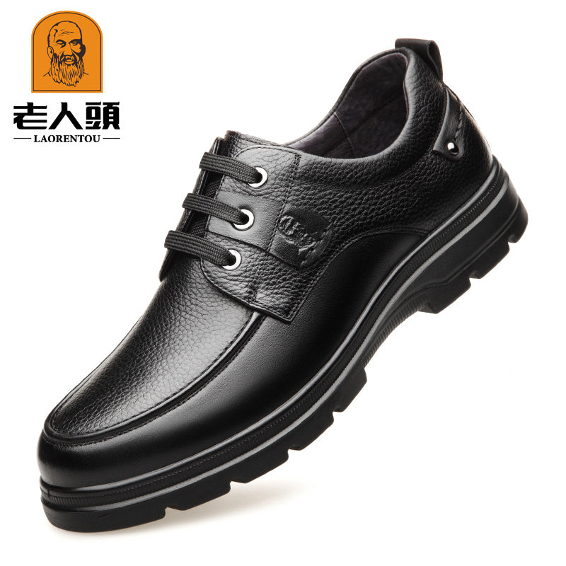 LAORENTOU Men's Oxfords Leather Dress Shoes Comfortable Durable Non Slip