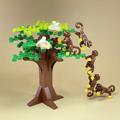 Monkey Mini Building Blocks Forest Scene Doll Toy Chirstmas Gift