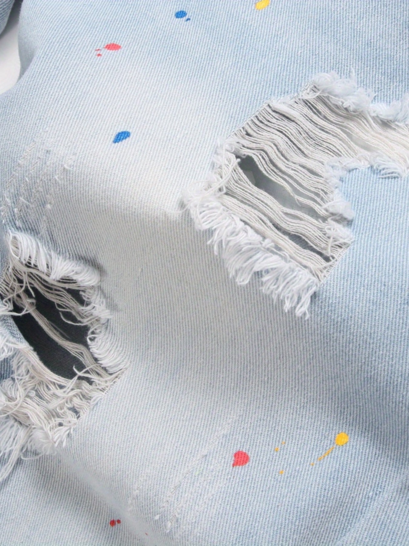 Distressed Denim Shorts Men s Street Style Summer Wear