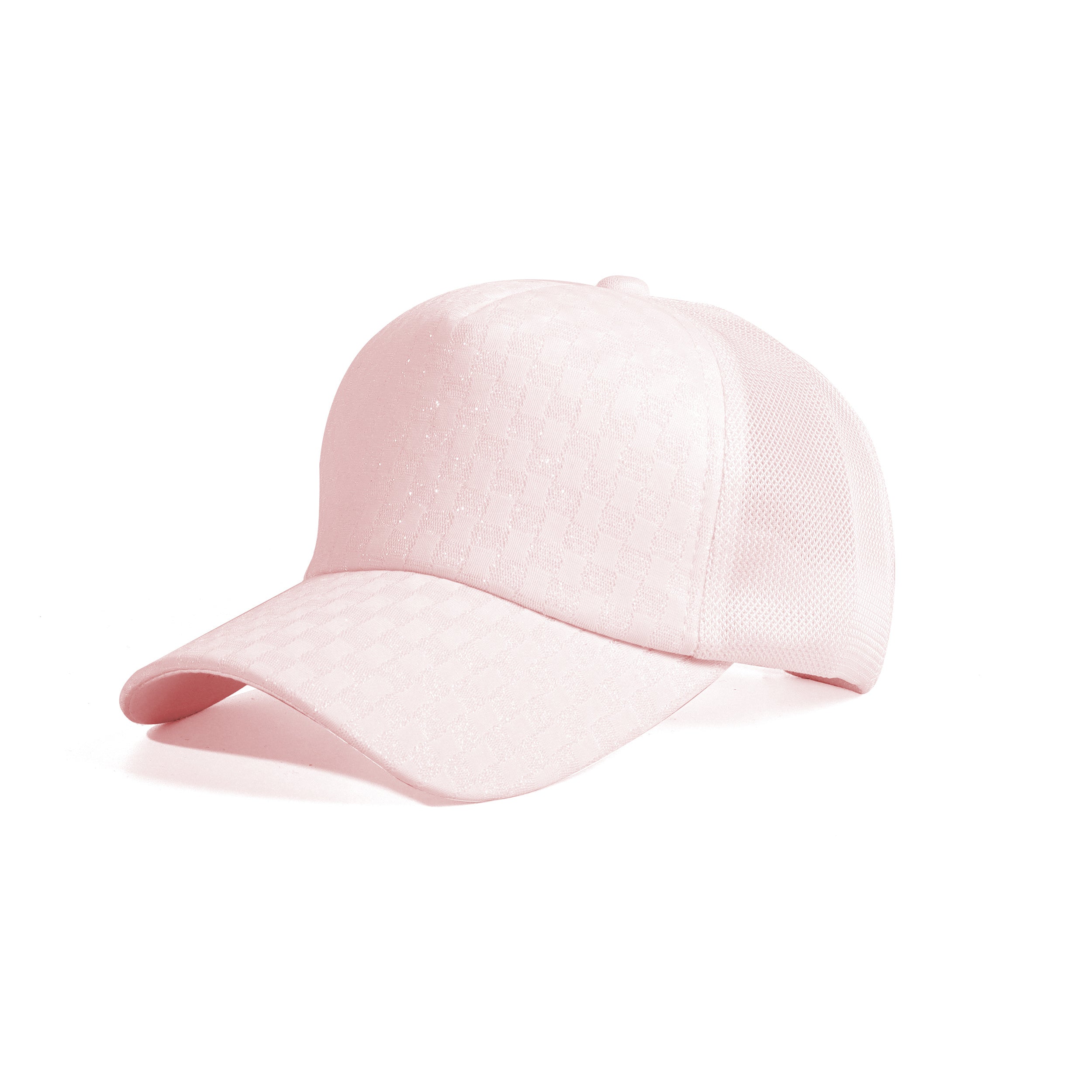 Solid Mesh Baseball Cap Embossed Trucker Hat Sunscreen Adjustable