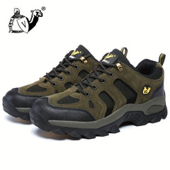 Men's Plus Size Low Top Hiking Boots Comfy Non Slip Lace Up Shoes