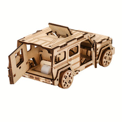 3D SUV Wooden Jigsaw Puzzle DIY Ornaments for Adults