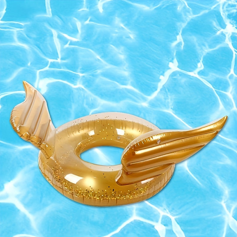 Adult Inflatable Angel Wing Swimming Ring Glitter PVC