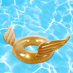 Adult Inflatable Angel Wing Swimming Ring Glitter PVC