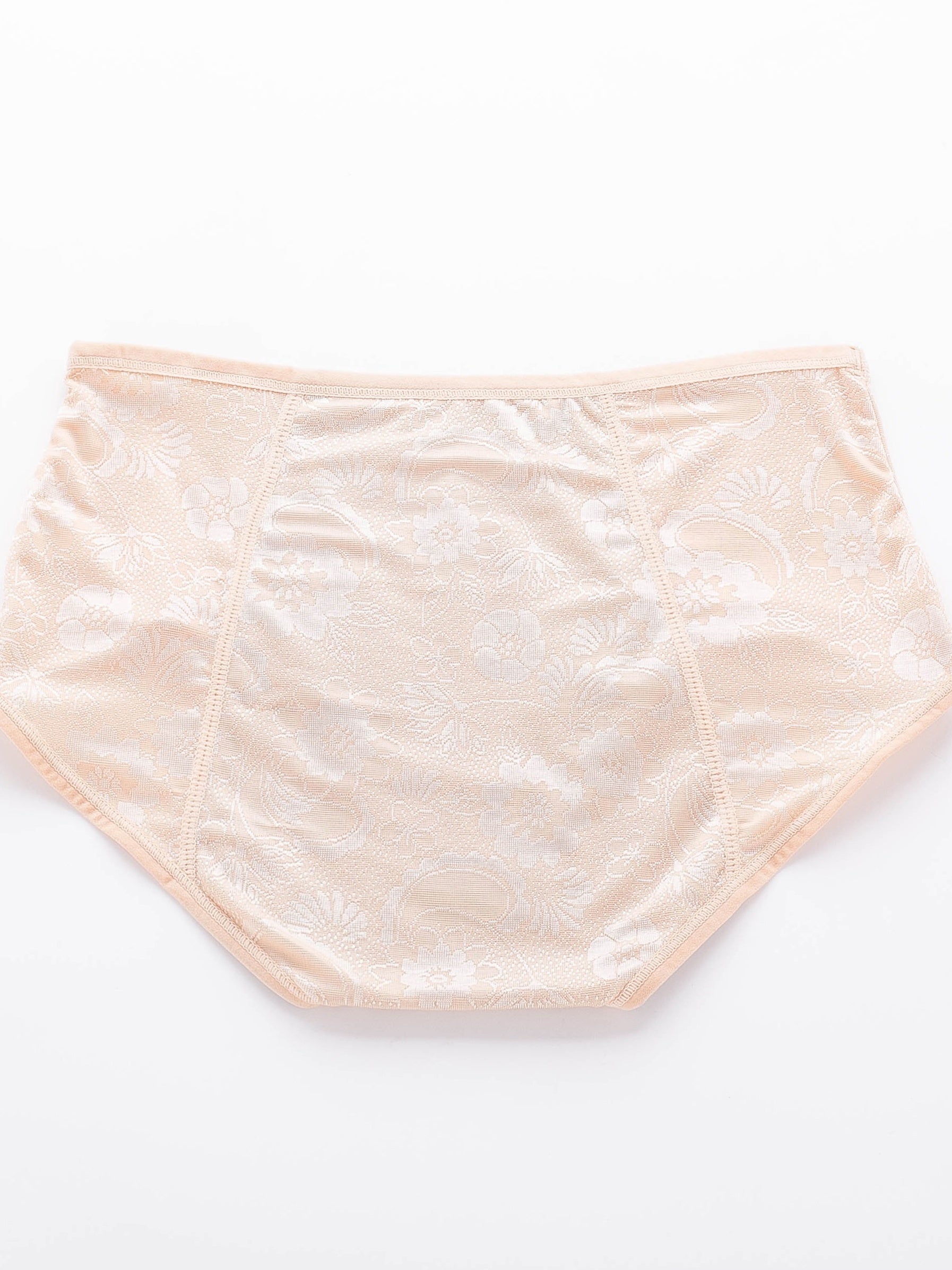 3 Pack Women's Plus Floral Jacquard Mid Waisted Leak Proof Period Briefs Set