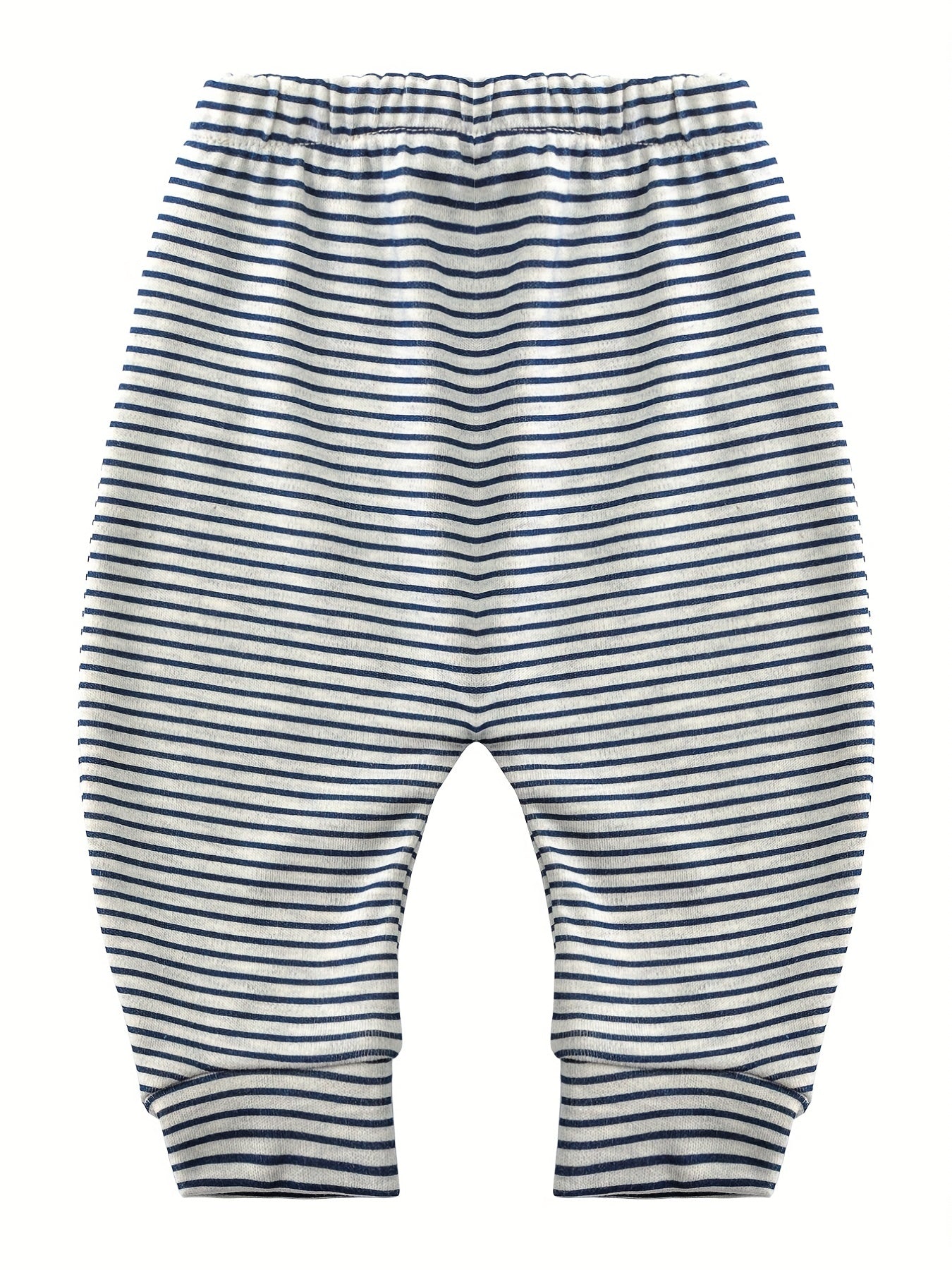 3pcs Baby Boys Elastic Waist Cotton Pants Set with Assorted Designs