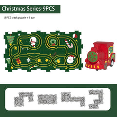 Kids Christmas Puzzle Track Car Set