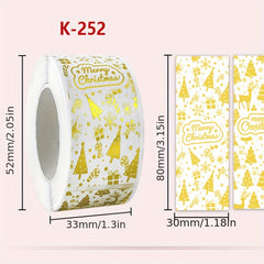 120pcs Golden Rose Stickers Christmas Gift Card Seal Label Navidad