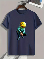 Facial Expression Men's Graphic T-Shirt Casual Tee For Summer