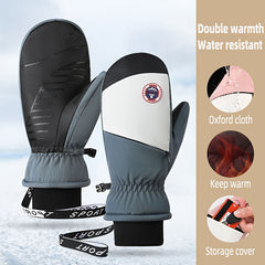 Unisex Ski Gloves Waterproof Windproof Coldproof Thickened Sports Gloves