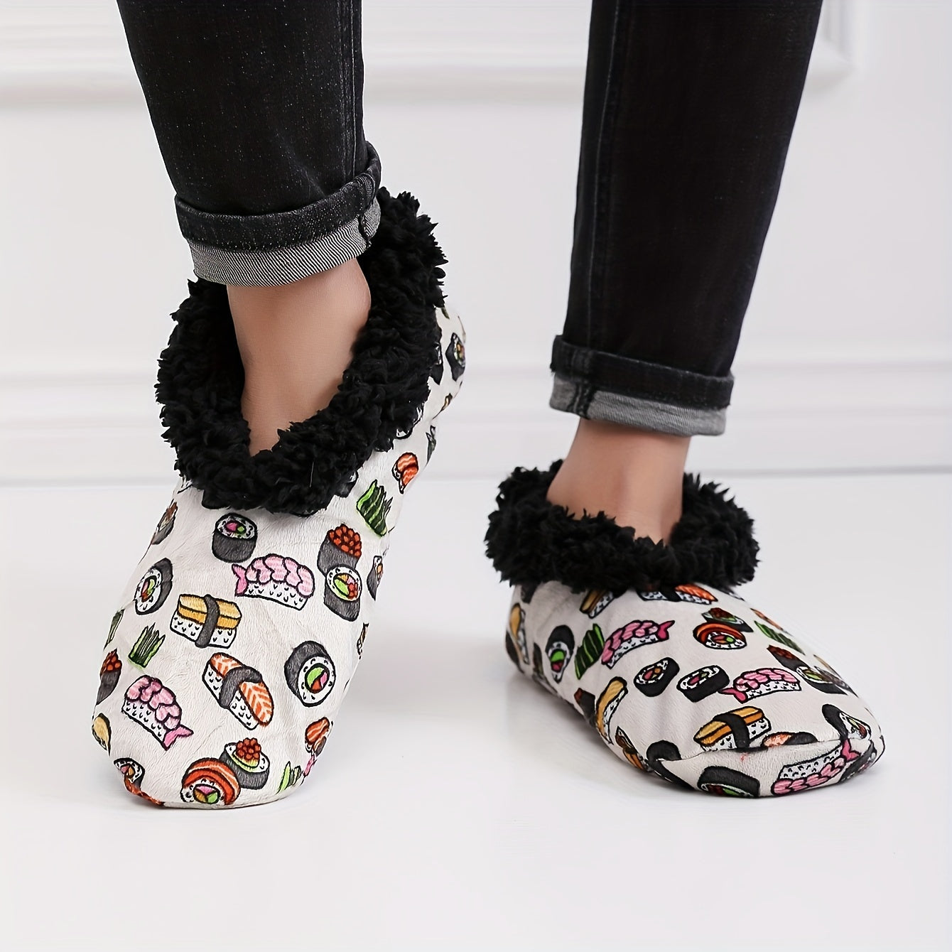 Cozy Sushi Pattern House Slippers for Men