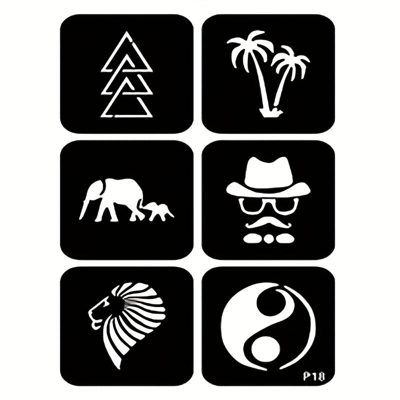 20 Sheets Tattoo Stencil Kit Reusable Airbrush Temporary Tattoos Stencils