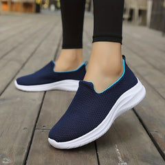 Women's Breathable Knit Sneakers Lightweight Slip On Shoes