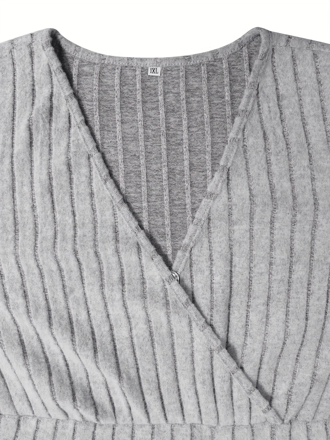 Solid Ribbed Long Sleeve Sweater Dress