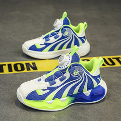 Boys' Comfy Basketball Shoes with Rotating Buckle
