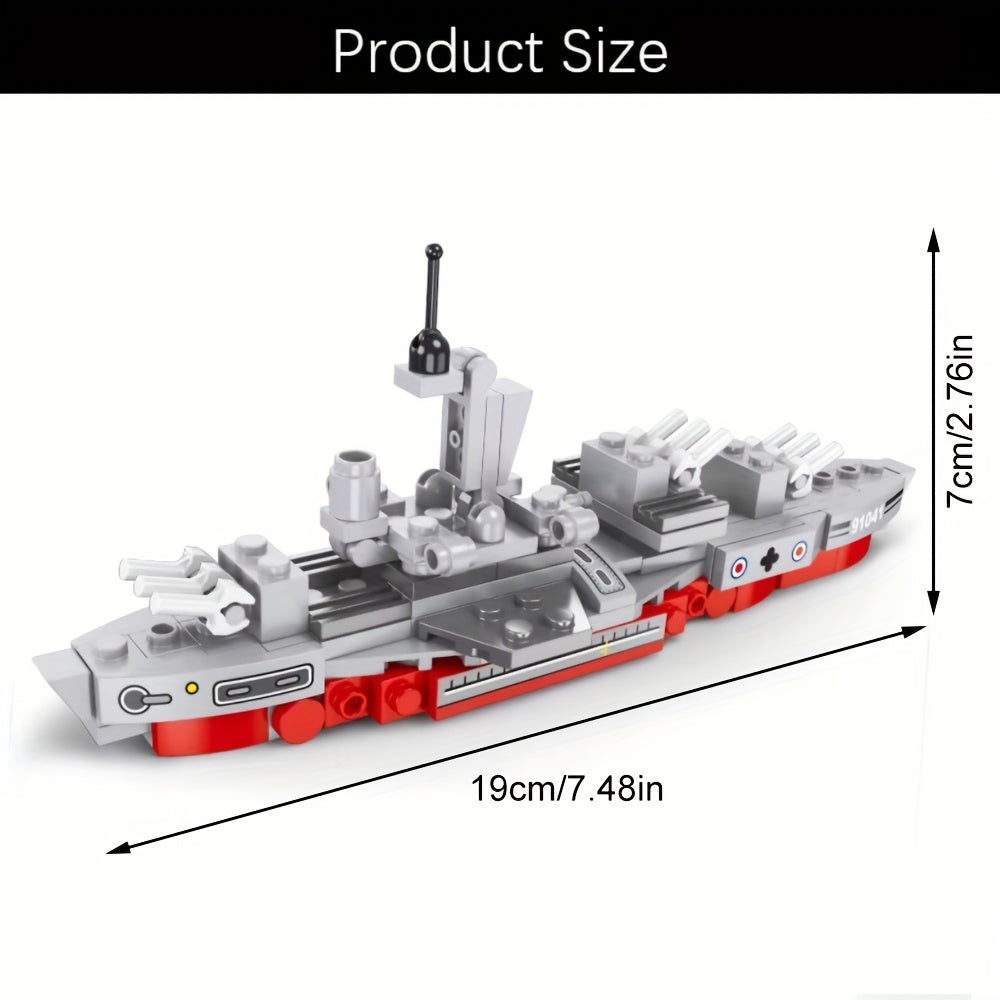 Military Warship Aircraft Carrier Mini Boat Model Building Blocks Toy
