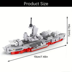 Military Warship Aircraft Carrier Mini Boat Model Building Blocks Toy