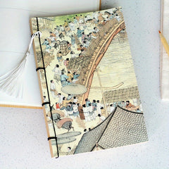 Chinese Calligraphy Notebook with Ancient Paintings