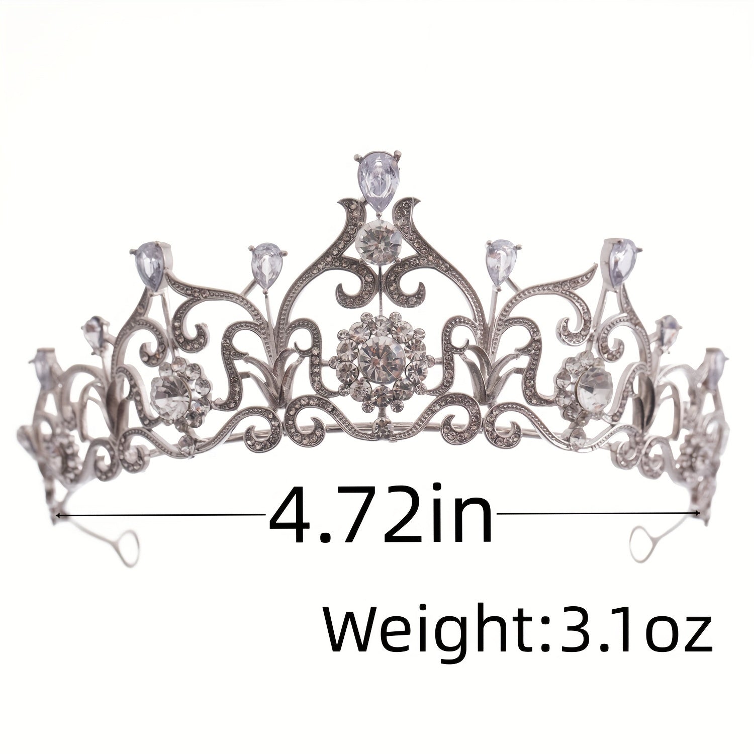 Wedding Crown For Bride Tiaras Rhinestone Hair Jewelry Crystal Hair Accessories