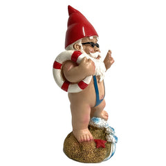 Swimming Gnome Dwarf Garden Ornament Resin Statue Decorative Swimsuit Crafts