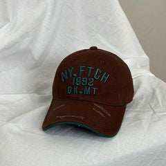 Unisex Sunshade Breathable Baseball Cap With Letter Embroidery