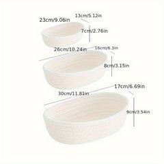 Foldable Desktop Organizer Varnished Finish Woven Basket for Office Supplies