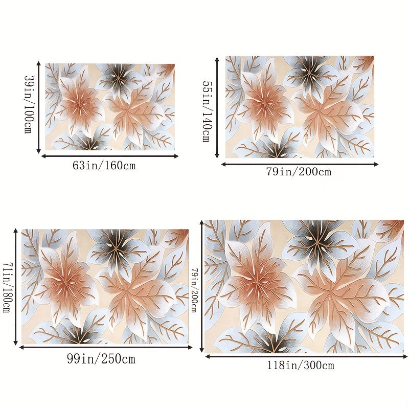 Large Soft Area Rug Anti Fatigue Shaggy Floor Carpet Maple Leaf Area Rugs