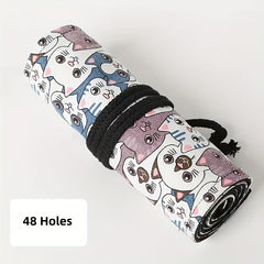 Big Headed Cat Printed Pencil Case Pencil Storage Bag