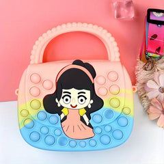 Kids Cartoon Girl Pattern Purse Gift For Children