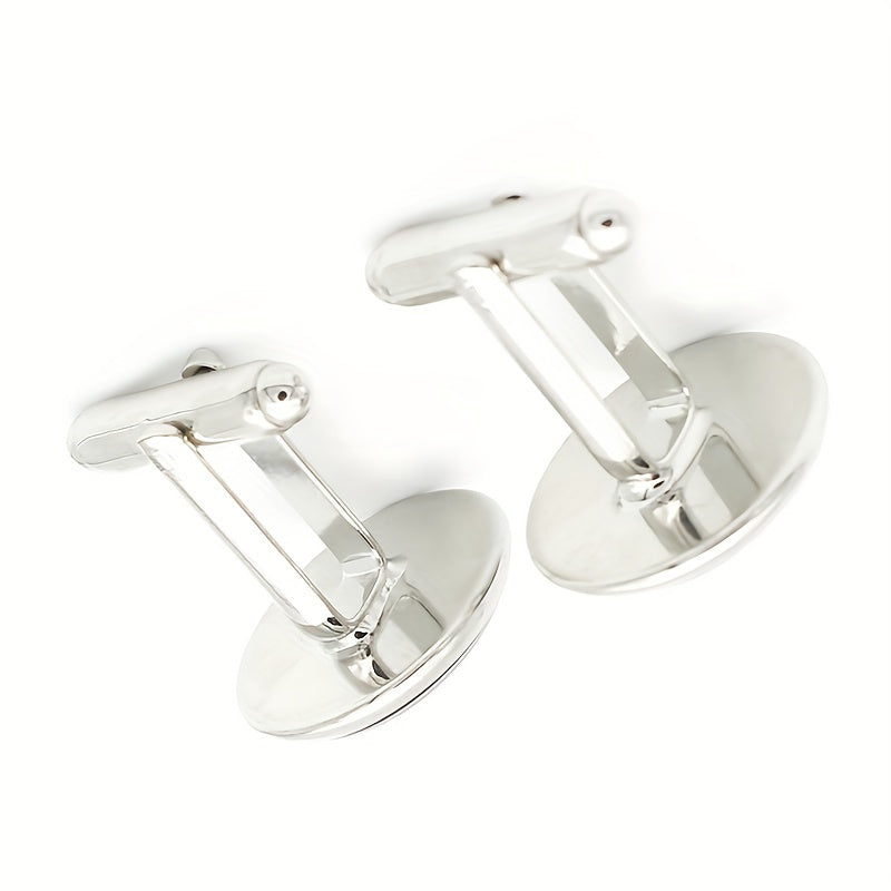 Glass Gem On Off Button Cufflinks for Men