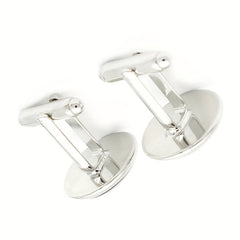 Glass Gem On Off Button Cufflinks for Men