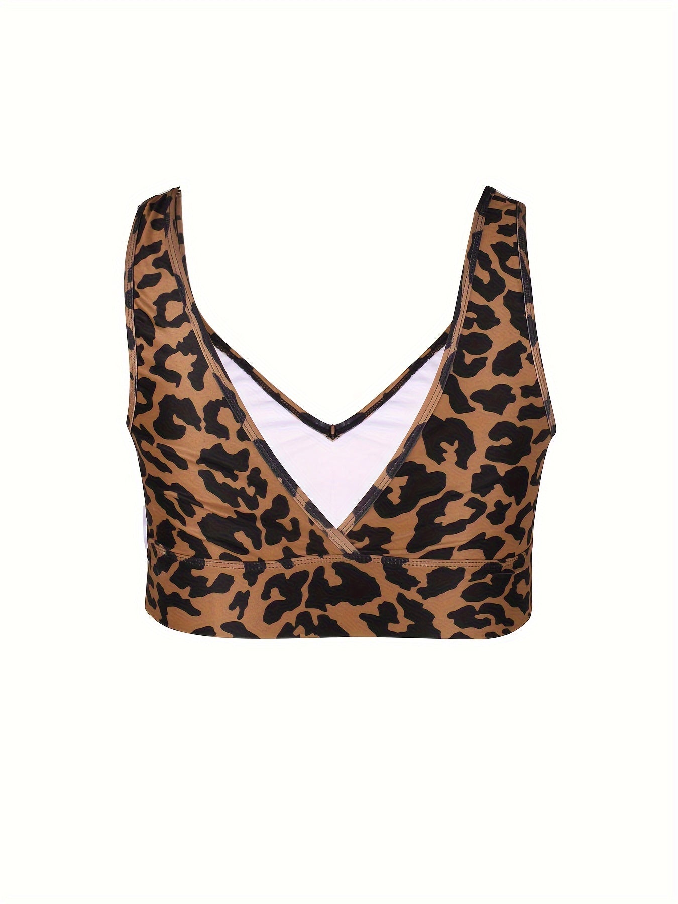 Leopard Print Sports Bra High Stretch Workout Fitness Bra