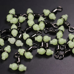 20pcs 4 2 2 0 Luminous Cross line Rolling Swivels Fishing Rigs Connector