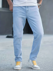 Men's Slim Fit Ripped Jeans Distressed Stretch Denim Pants