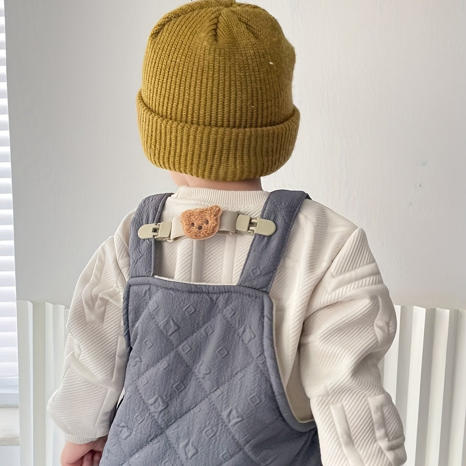 Kids Bear Strap Clip Baby Overalls Anti-slip Shoulder Clip