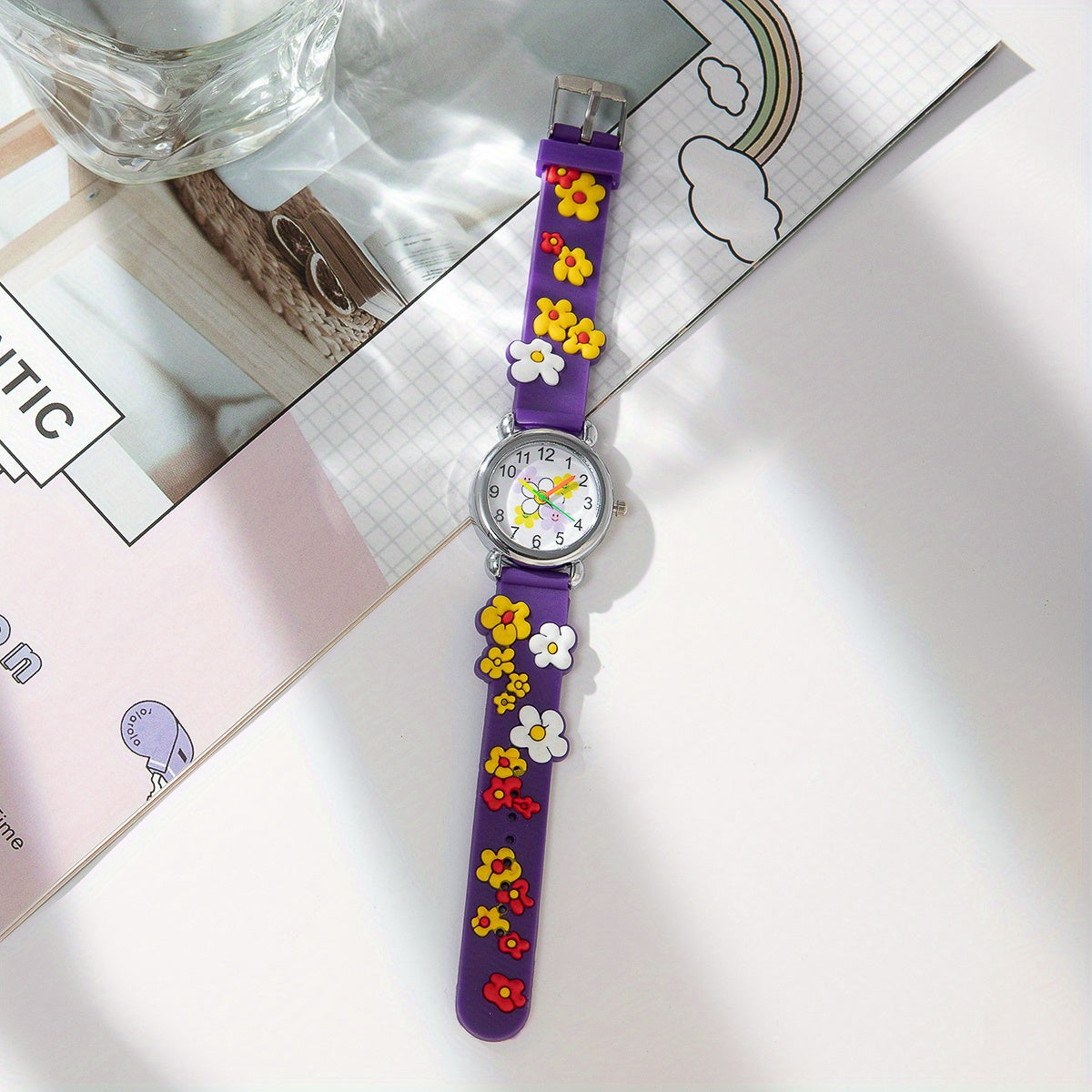 Pink Flower Casual Watch