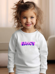 FANCY Graphic Crew Neck Sweatshirt Long Sleeve Pullover