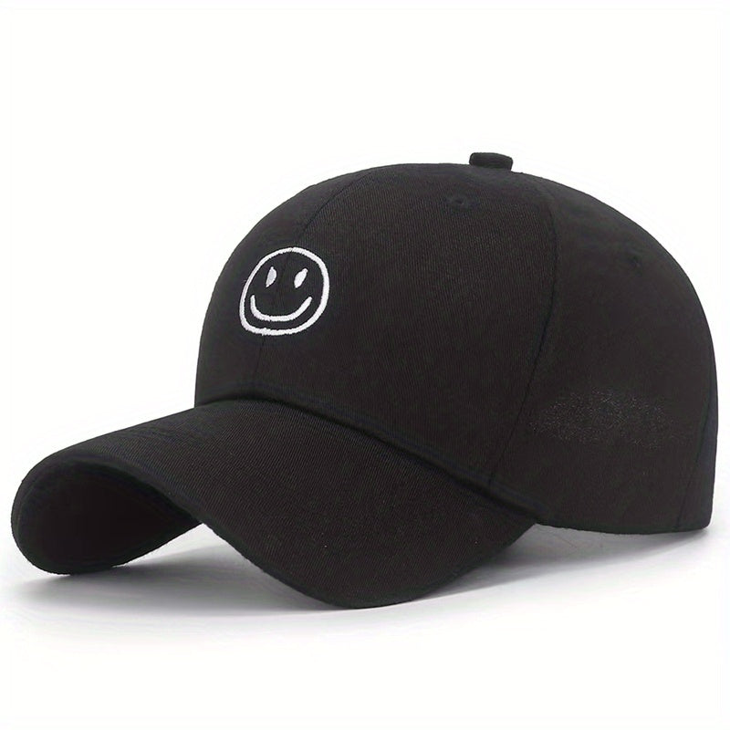 Embroidered Smiling Face Peaked Cap Unisex Baseball Cap