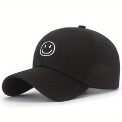 Embroidered Smiling Face Peaked Cap Unisex Baseball Cap