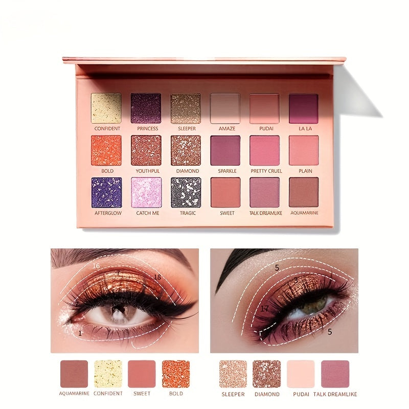 Matte Eyeshadow Palette Desert Highlighter 18 Colors
