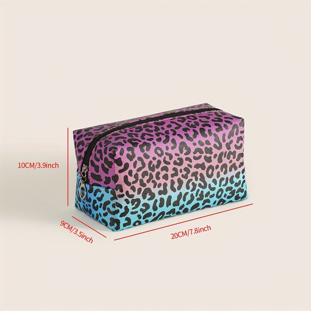 Leopard Print Makeup Bag Organizer for Travel