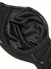 Solid Push Up Bra Comfy & Breathable Everyday Bra