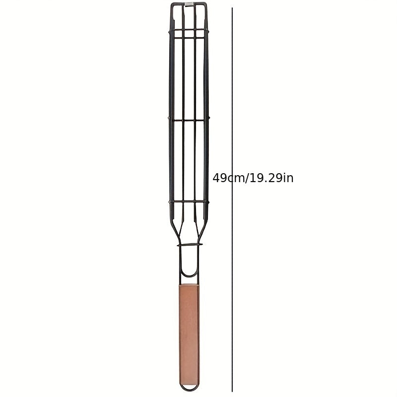 1PC Stainless Steel BBQ Grill Basket Camping Barbecue Grilling Basket