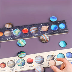 Wooden Solar System Puzzle Board Toy