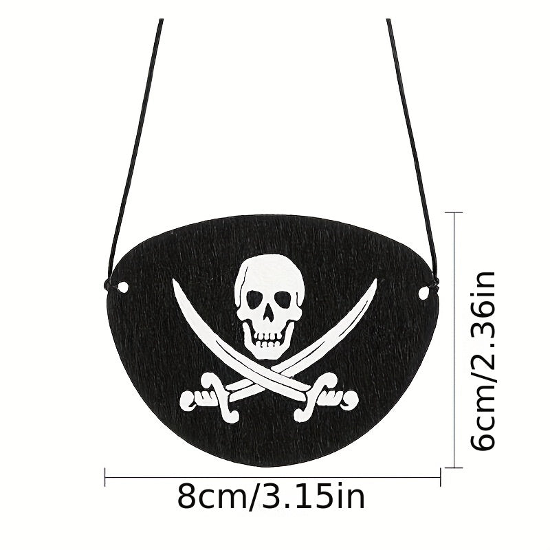 Halloween Pirate Hat Eye Mask Set